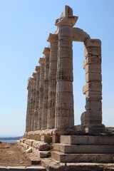 Colonne del tempio di Poseidone a Capo Sunio