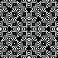 floral pattern background.Geometric ornament for wallpapers and backgrounds. Black and white pattern. 