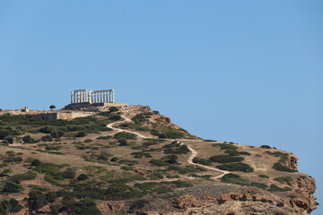 Fototapeta premium Tempio di Poseidone a Capo Sunio in Grecia