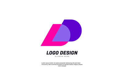 abstract illustrator creative logo design for company business and corporate based shape design vector colorful