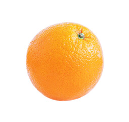 A whole orange isolated on white surface	
