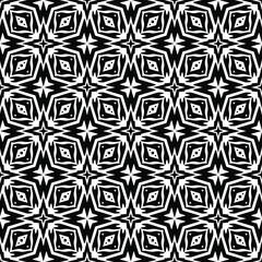floral pattern background.Geometric ornament for wallpapers and backgrounds. Black and white pattern. 