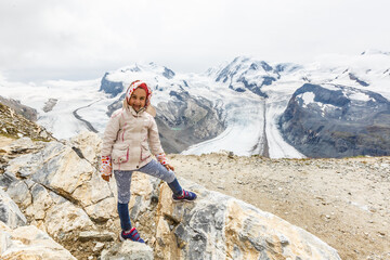 panorama mountains with clouds, switzerland