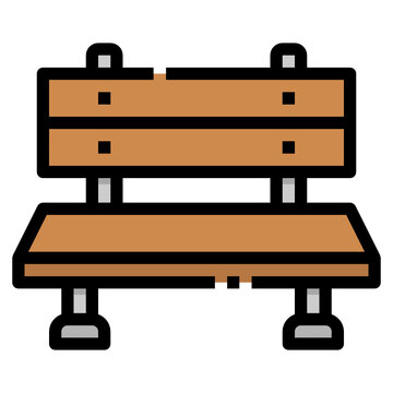 recommend clip art: bench line icon