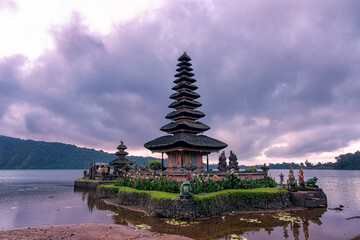 Fototapeta na wymiar Pura Ulun Danu Beratan or Pura Bratan is a Hindu temple on a lake Beratan in Bali, Indonesia.
