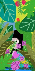 water lily flowers in Jungle