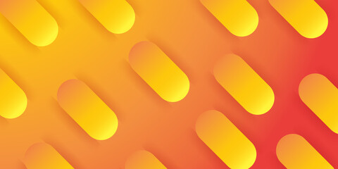 Orange yellow red abstract background with abstract meteor shapes. Suit for business presentation background. Abstract orange background. Geometric element design with dots squares decoration. 