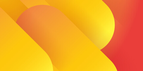 Abstract colorful orange curve background. Modern 3d orange yellow and red rounded rectangle background for technology business presentation background