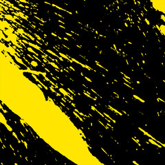 &Eacute;claboussures jaune sur fond noir street art abstrait