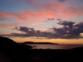 sunset over the sea