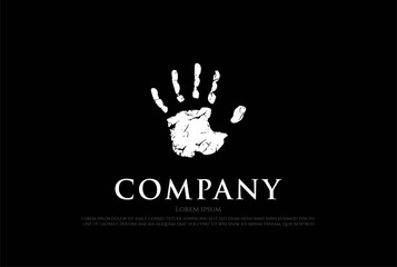 Hand Print for Community, Charity, or Foundation Logo Design Vector