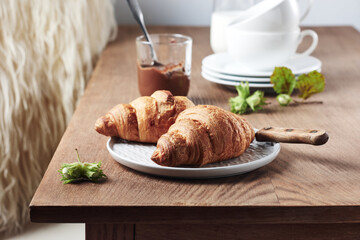 Two croissants.