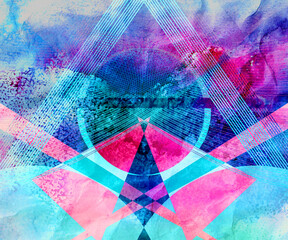 Fototapeta premium Abstract multi-colored background of geometric objects