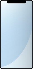 Mobile Cell Phone with Blank Screen Vector Art