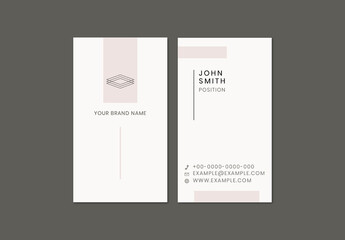 Beige Business Card Editable Template