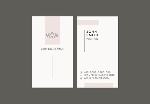 Beige Business Card Editable Template