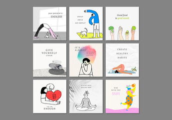 Health and Wellness Layout Set