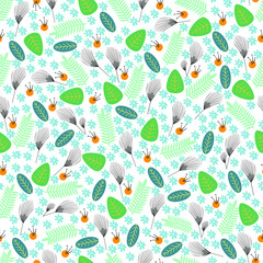 colorful floral print seamless repeat pattern
