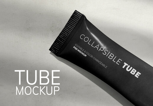 Editable Collapsing Tube Mockup