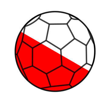 Polish flag on football vector image