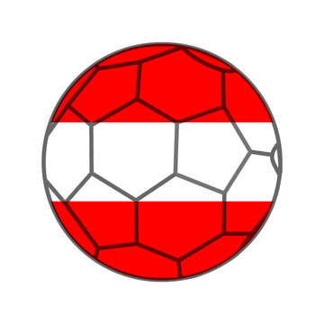 Austrian flag on football vector image
