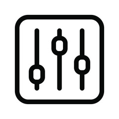 equalizer icon symbol sign Free Vector