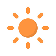 Sunny flat icon.