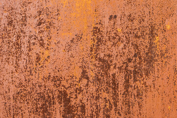 Red Rusty textured metal background. Copy space for designers.