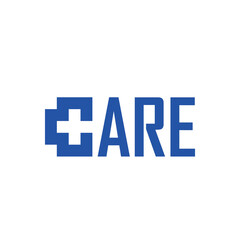 Health Care Logo, For Medical Center, With line Cross Symbol
