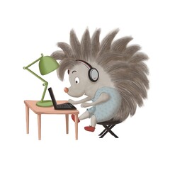 Cute little hedgehog at school ' © Elena Shmoylova