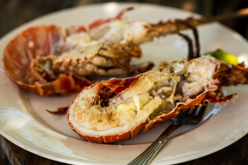 Closeup of Freshly Cooked Lobster