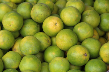 green apples in a market