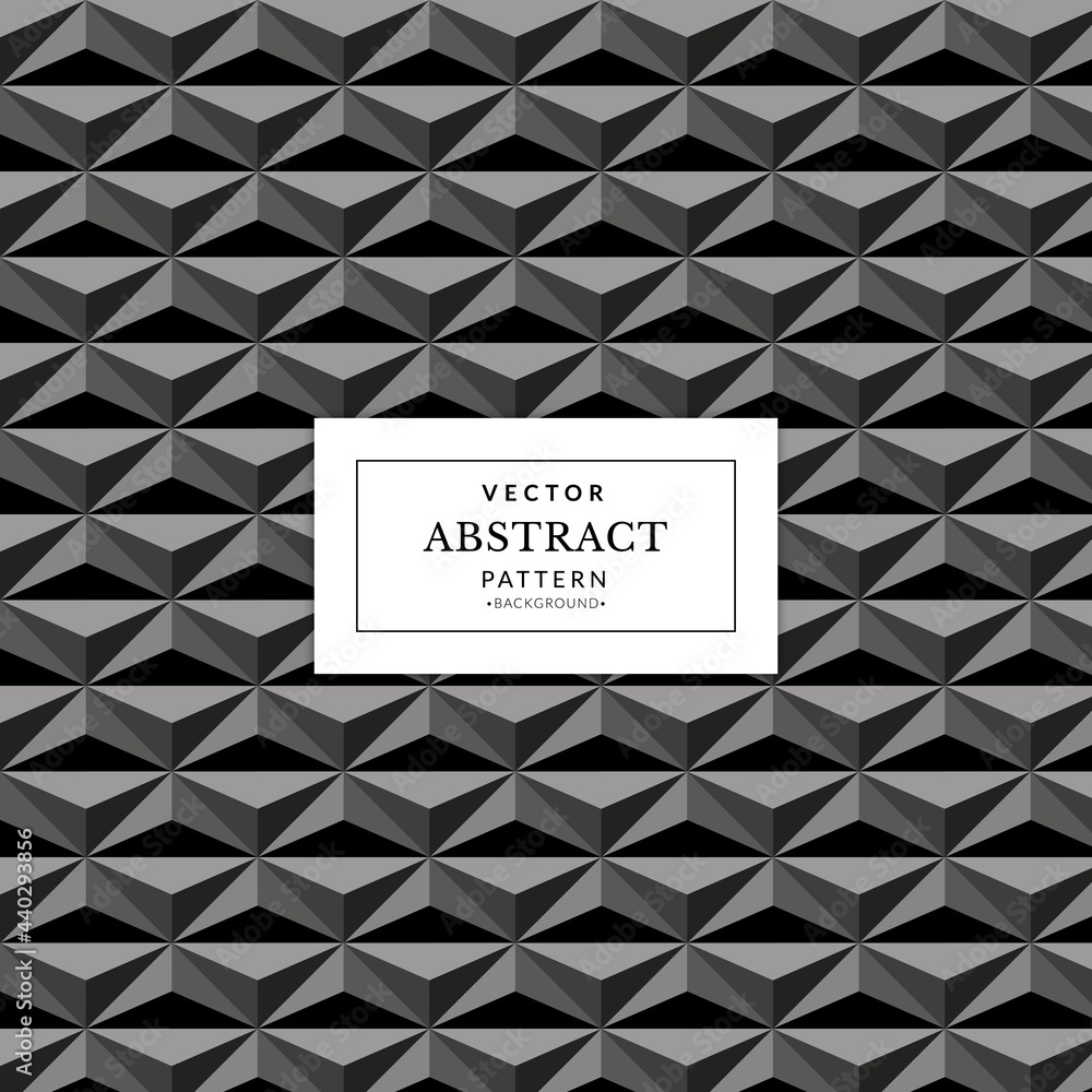 Poster abstract background with 3d triangles. 3d triangle seamless pattern.