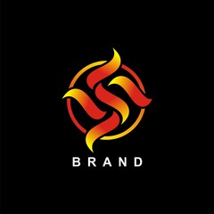 S or SM logo design for brand