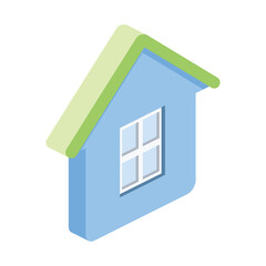 Home vector 3d symbol, isometric, color web icons, new flat style. Creative design idea, concept for infographics.