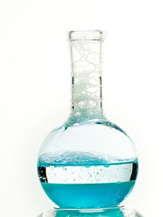 Glass flask with a chemical reagent.