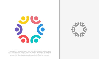 Global Community Logo Icon Elements Template. Community human Logo template vector. Community health care. Abstract Community logo