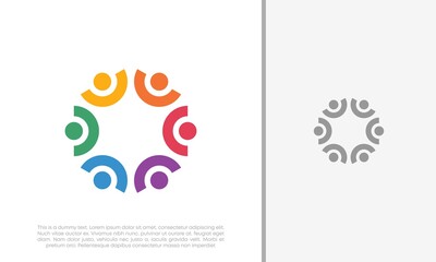 Global Community Logo Icon Elements Template. Community human Logo template vector. Community health care. Abstract Community logo