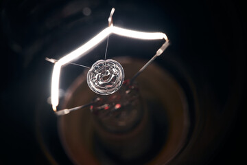 Electric lamp. Incandescent light bulb.