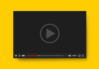 Video player bar template for your design for web site and app © 4zevar