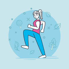 girl doing exercise