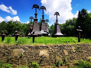 Rotunda, Regietow Poland. Historic World War I cemetery at the top of the Rotunda Mountain.