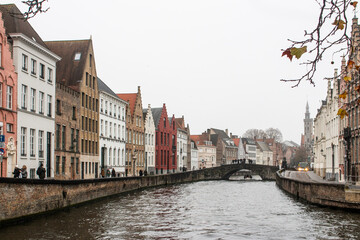 Fototapeta na wymiar Canals in Bruges / Belgium