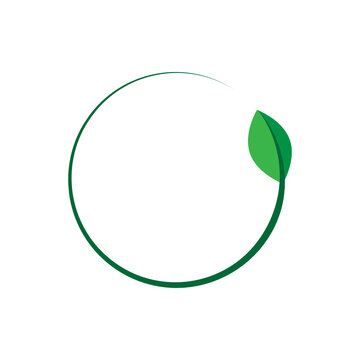 Circle Leaf Logo | Leaf logo, Circle, ? logo
