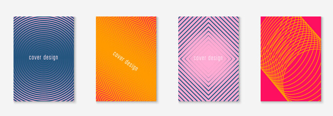 Music cover with minimalist geometric line and trendy shapes.