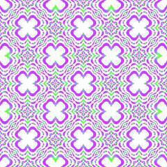 Geometric vector pattern with purple and green gradient. simple ornament for wallpapers and backgrounds.