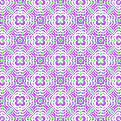 Geometric vector pattern with purple and green gradient. simple ornament for wallpapers and backgrounds.