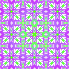 Geometric vector pattern with purple and green gradient. simple ornament for wallpapers and backgrounds.