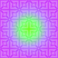 Geometric vector pattern with purple and green gradient. simple ornament for wallpapers and backgrounds.