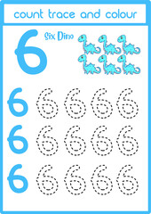 Count Traces and Colors dino